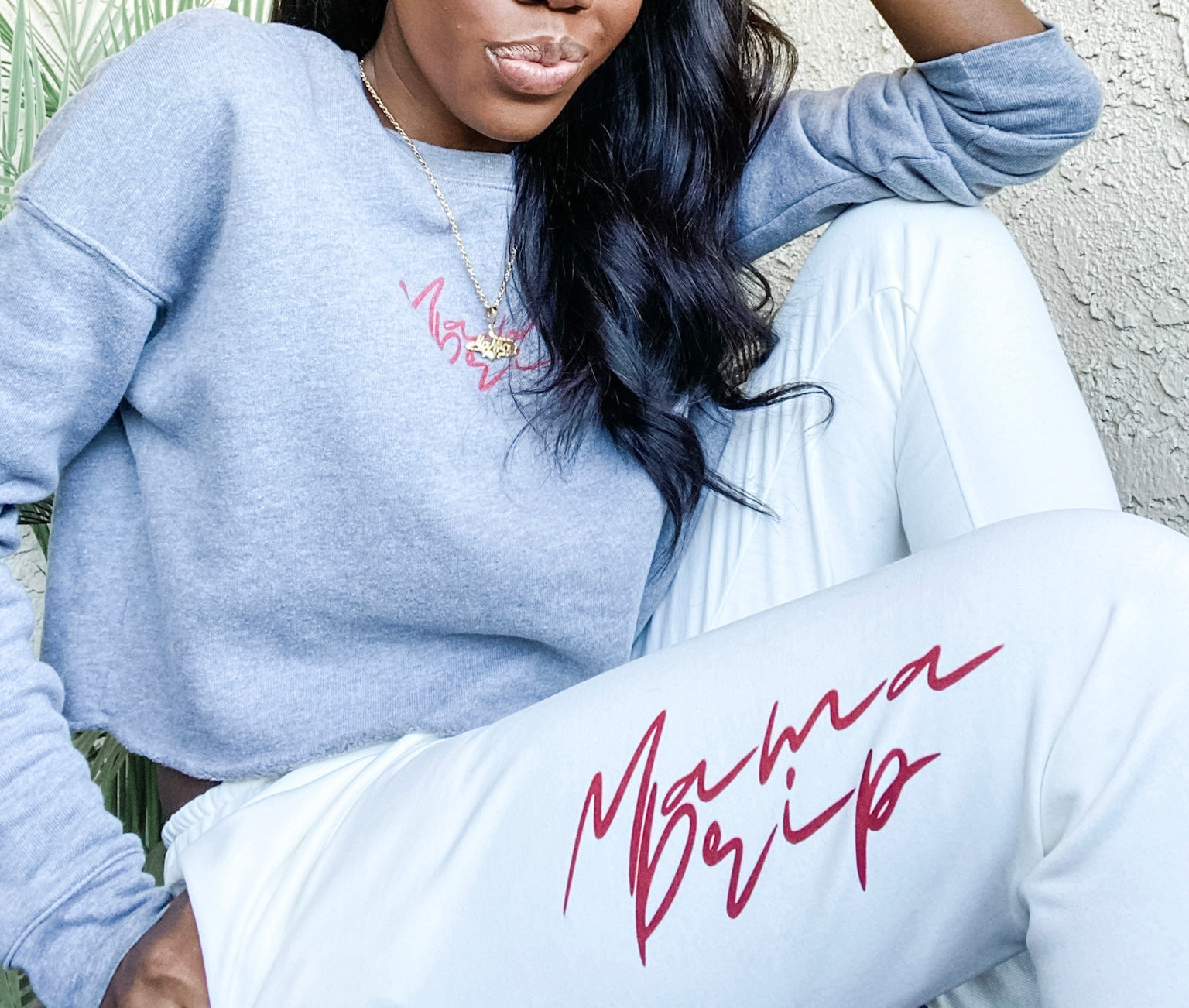 Signature Mama Drip Crop Sweatshirt